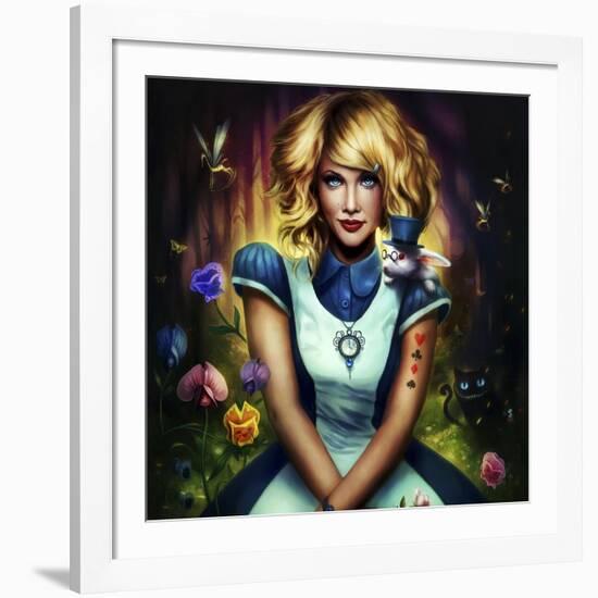 Alice in Wonderland-JoJoesArt-Framed Giclee Print