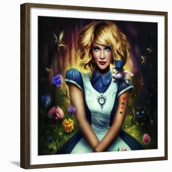 Alice in Wonderland-JoJoesArt-Framed Giclee Print