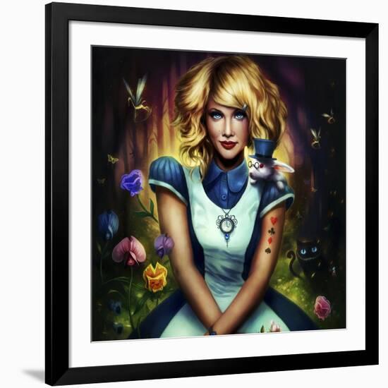 Alice in Wonderland-JoJoesArt-Framed Giclee Print