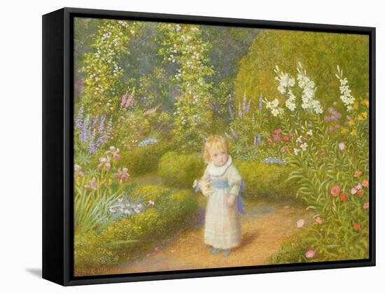 Alice in Wonderland-Arthur Hughes-Framed Stretched Canvas