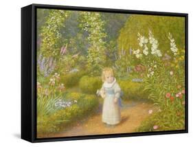 Alice in Wonderland-Arthur Hughes-Framed Stretched Canvas