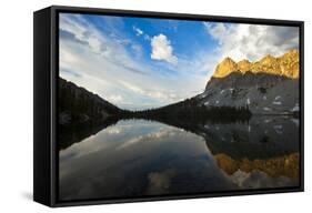 Alice Lake in the Sawtooth Mountains at Sunset-Ben Herndon-Framed Stretched Canvas