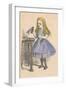 'Alice looking at the bottle with the sign 'drink me''', 1889-John Tenniel-Framed Giclee Print