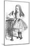 'Alice looking at the bottle with the sign 'drink me''', 1889-John Tenniel-Mounted Giclee Print