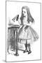 'Alice looking at the bottle with the sign 'drink me''', 1889-John Tenniel-Mounted Giclee Print