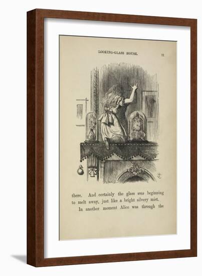 Alice Looking at the Mirror-John Tenniel-Framed Giclee Print