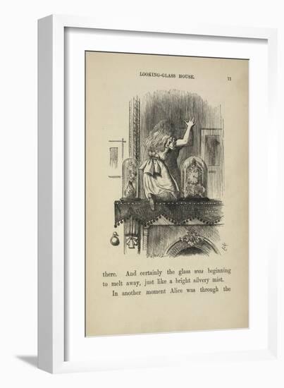 Alice Looking at the Mirror-John Tenniel-Framed Giclee Print