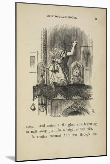 Alice Looking at the Mirror-John Tenniel-Mounted Giclee Print