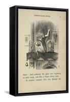 Alice Looking at the Mirror-John Tenniel-Framed Stretched Canvas