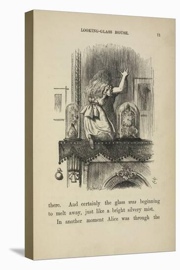 Alice Looking at the Mirror-John Tenniel-Stretched Canvas