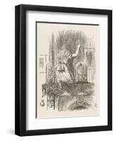 Alice Looking Through the Looking Glass 1 of 2: This Side-John Tenniel-Framed Photographic Print