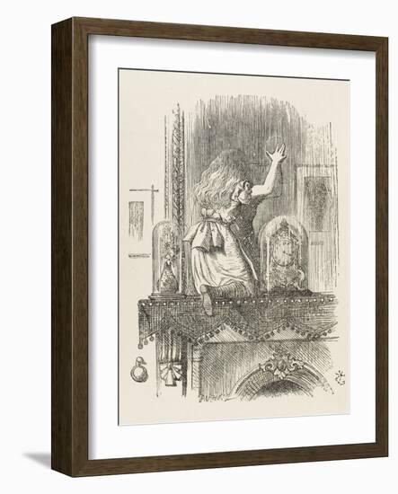 Alice Looking Through the Looking Glass 1 of 2: This Side-John Tenniel-Framed Photographic Print