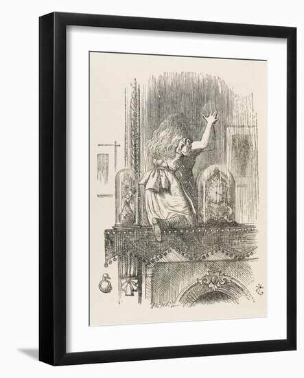 Alice Looking Through the Looking Glass 1 of 2: This Side-John Tenniel-Framed Photographic Print