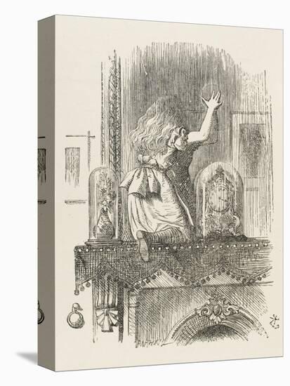 Alice Looking Through the Looking Glass 1 of 2: This Side-John Tenniel-Stretched Canvas