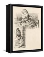 Alice Meets Humpty-Dumpty-John Tenniel-Framed Stretched Canvas