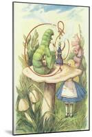 Alice Meets the Caterpillar, Illustration from Alice in Wonderland by Lewis Carroll-John Tenniel-Mounted Giclee Print