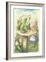 Alice Meets the Caterpillar, Illustration from Alice in Wonderland by Lewis Carroll-John Tenniel-Framed Giclee Print