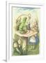 Alice Meets the Caterpillar, Illustration from Alice in Wonderland by Lewis Carroll-John Tenniel-Framed Giclee Print