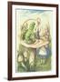 Alice Meets the Caterpillar, Illustration from Alice in Wonderland by Lewis Carroll-John Tenniel-Framed Giclee Print