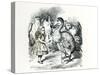 Alice Meets the Dodo, Illustration from Alice's Adventures in Wonderland, by Lewis Carroll, 1865-John Tenniel-Stretched Canvas