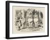 Alice Meets Tweedledum and Tweedledee-John Tenniel-Framed Art Print