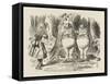 Alice Meets Tweedledum and Tweedledee-John Tenniel-Framed Stretched Canvas