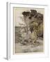 Alice, Mock-Turtle, Grypho-Arthur Rackham-Framed Art Print