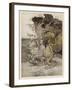 Alice, Mock-Turtle, Grypho-Arthur Rackham-Framed Art Print