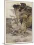 Alice, Mock-Turtle, Grypho-Arthur Rackham-Mounted Art Print