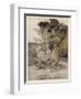 Alice, Mock-Turtle, Grypho-Arthur Rackham-Framed Art Print