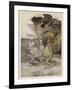 Alice, Mock-Turtle, Grypho-Arthur Rackham-Framed Art Print