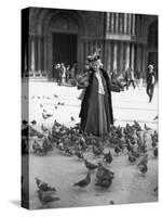 Alice Monet, St.Mark's Square, Venice, October 1908-French Photographer-Stretched Canvas