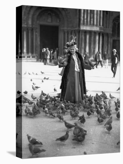 Alice Monet, St.Mark's Square, Venice, October 1908-French Photographer-Stretched Canvas