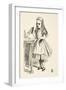 Alice Peering at the 'Drink Me' Bottle, from 'Alice's Adventures in Wonderland' by Lewis Carroll (1-John Tenniel-Framed Giclee Print