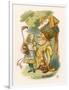 Alice Plays Croquet with the Duchess Using a Flamingo-John Tenniel-Framed Photographic Print