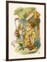 Alice Plays Croquet with the Duchess Using a Flamingo-John Tenniel-Framed Photographic Print