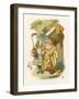 Alice Plays Croquet with the Duchess Using a Flamingo-John Tenniel-Framed Photographic Print