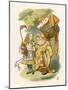 Alice Plays Croquet with the Duchess Using a Flamingo-John Tenniel-Mounted Photographic Print