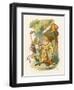 Alice Plays Croquet with the Duchess Using a Flamingo-John Tenniel-Framed Photographic Print