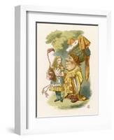 Alice Plays Croquet with the Duchess Using a Flamingo-John Tenniel-Framed Photographic Print