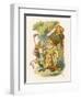 Alice Plays Croquet with the Duchess Using a Flamingo-John Tenniel-Framed Photographic Print