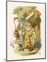 Alice Plays Croquet with the Duchess Using a Flamingo-John Tenniel-Mounted Photographic Print