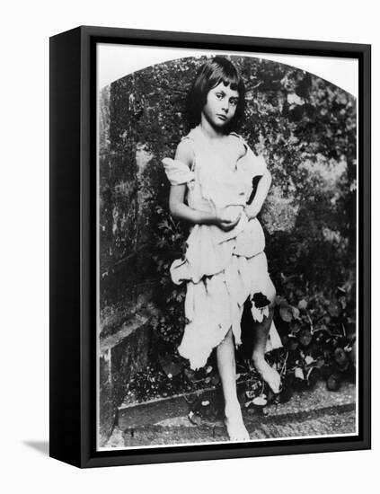 Alice Pleasance Liddell as the Beggar Maid-Lewis Carroll-Framed Stretched Canvas