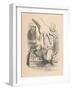 'Alice putting her hand down to the White Rabbit', 1889-John Tenniel-Framed Giclee Print