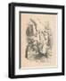 'Alice putting her hand down to the White Rabbit', 1889-John Tenniel-Framed Giclee Print