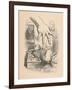 'Alice putting her hand down to the White Rabbit', 1889-John Tenniel-Framed Giclee Print