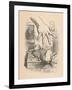 'Alice putting her hand down to the White Rabbit', 1889-John Tenniel-Framed Giclee Print