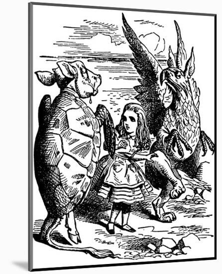 Alice's Adventure's in Wonderland-John Tenniel-Mounted Premium Giclee Print