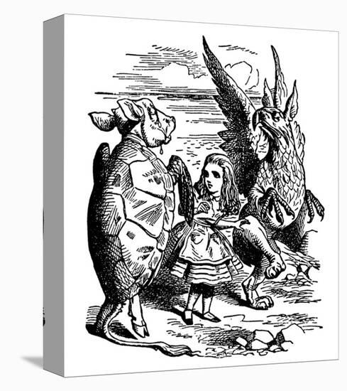 Alice's Adventure's in Wonderland-John Tenniel-Stretched Canvas