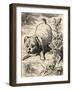 Alice Shrinks and Meets the Puppy, from 'Alice's Adventures in Wonderland' by Lewis Carroll,…-John Tenniel-Framed Giclee Print